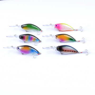 6 màu 11CM/18g 4# Hooks 3D Eyes Laser Bait 0.30m-1.5M Floating Crank Lure