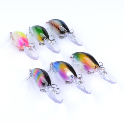 6 màu 11CM/18g 4# Hooks 3D Eyes Laser Bait 0.30m-1.5M Floating Crank Lure