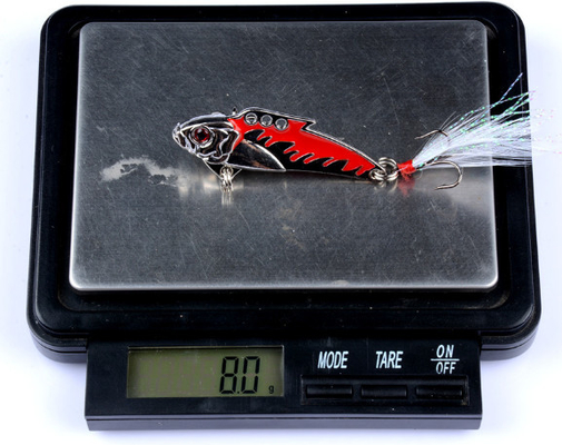 4 màu 5cm/8g 8# Lông móc đầy đủ Lớp bơi cứng mồi VIB Mồi câu cá