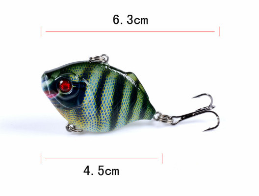8 màu 4.5CM/8.8g 10# Hook Full Swimming Layer Long Shot Hard Bait Sơn VIB Lure đánh cá