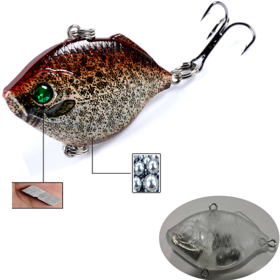 8 màu 4.5CM/8.8g 10# Hook Full Swimming Layer Long Shot Hard Bait Sơn VIB Lure đánh cá