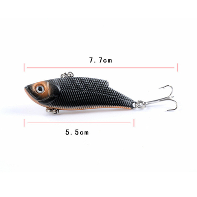 3D Eyes Hard VIB Lure câu cá 10 màu 5.50cm/10g 8# Hook
