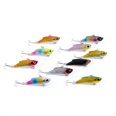 3D Eyes Hard VIB Lure câu cá 10 màu 5.50cm/10g 8# Hook