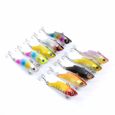 3D Eyes Hard VIB Lure câu cá 10 màu 5.50cm/10g 8# Hook