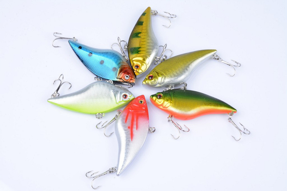 6 màu 7CM/15.80g 6# 3D mắt đầy đủ Lớp bơi cứng mồi VIB Mồi câu cá