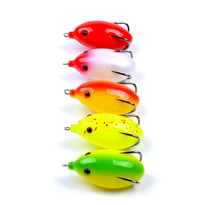 5 màu 5,50cm/12,20g ếch mồi mồi nhện đầu cá mềm mồi câu mồi