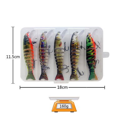 17 màu 17 CM / 11g 6 # Hooks 3D Mắt nhựa mồi bơi đầy đủ Lớp bơi đa khớp mồi câu cá