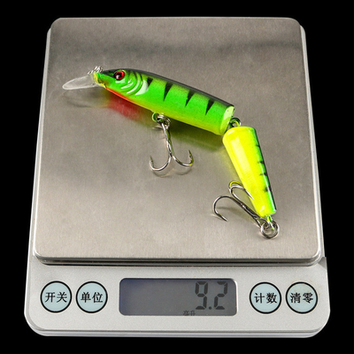 5 màu 11CM/9.20g 6# Kẹp 3D Mắt nhựa mồi bơi đầy đủ Lớp bơi đa khớp mồi câu cá