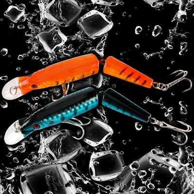 5 màu 11CM/9.20g 6# Kẹp 3D Mắt nhựa mồi bơi đầy đủ Lớp bơi đa khớp mồi câu cá