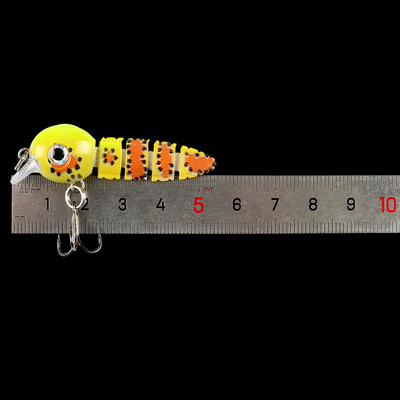 5 màu 5.5CM/3.9g Minnow Blood Worm Lures Full Swimming Layer Trout Lures Multi-Jointed Lure