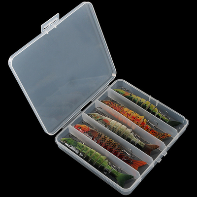 12 màu 12CM/20g 3D mắt nhựa mồi ngâm Minnow 8 Multi-jointed mồi câu cá