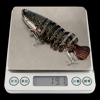 13 Màu sắc 10,5cm/18,6g 3D Mắt cá rồng mồi ngập nước tám nhiều khớp mồi câu cá