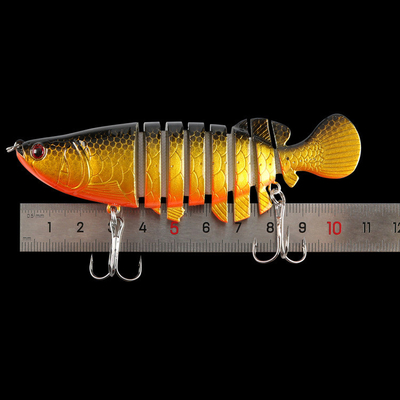 13 Màu sắc 10,5cm/18,6g 3D Mắt cá rồng mồi ngập nước tám nhiều khớp mồi câu cá