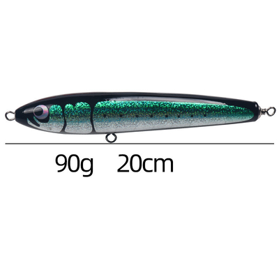 Màu sắc 20CM/90g 3D mắt gỗ mồi treble móc tốt nhất nổi gỗ rắn mồi câu cá