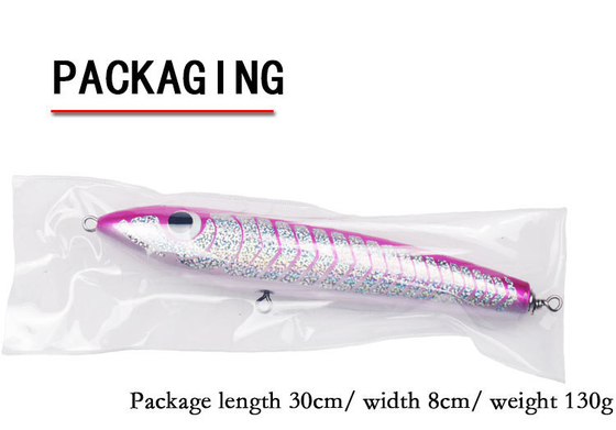 Màu laser 20CM/90g 3D Mắt gỗ rắn mồi treble Hooks nổi tốt nhất bút chì gỗ câu cá mồi