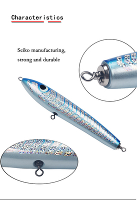 Màu laser 20CM/90g 3D Mắt gỗ rắn mồi treble Hooks nổi tốt nhất bút chì gỗ câu cá mồi
