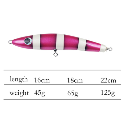 4 màu 16CM/45g 3D Mắt gỗ rắn mồi treble móc đầy đủ lớp bơi bút chì gỗ câu cá mồi