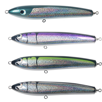 4 màu 22CM/120g Abalone Shell Wood Bait Treble Hooks Tuna Fishlure bút chì
