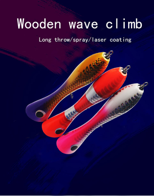 3 màu 20CM/120g Laser phủ gỗ mồi treble móc móc lớnmouth bass đầu rắn Popper gỗ câu cá mồi