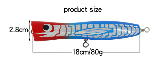 4 màu 18CM/80g gỗ mồi treble móc nước tác động lớn miệng cá ngừ cá ngừ cá ngừ cá ngừ cá ngừ cá ngừ