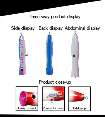 4 màu 18CM/80g gỗ mồi treble móc nước tác động lớn miệng cá ngừ cá ngừ cá ngừ cá ngừ cá ngừ cá ngừ