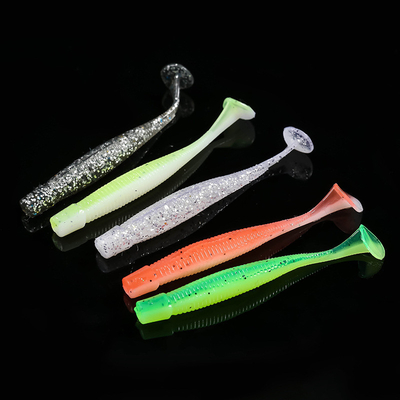 T Tail Sinking Pencil Silicone Larva Soft Lures Fishing 6CM 1.4g 20PCS/Bag