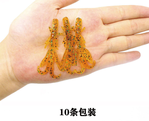 Crystal Soft Shrimp Worm Lure Lure 6 màu 5.5CM 1.4g 10PCS/Bag