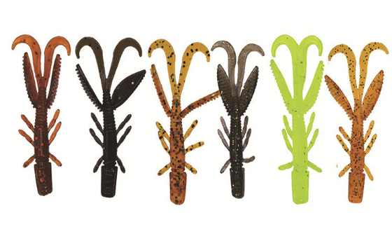 Crystal Soft Shrimp Worm Lure Lure 6 màu 5.5CM 1.4g 10PCS/Bag