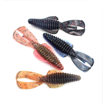 Tôm Bionic Silicone Worm Soft Lure 12 màu 8CM 4.5g 10PCS / Bag