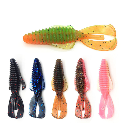 Tôm Bionic Silicone Worm Soft Lure 12 màu 8CM 4.5g 10PCS / Bag
